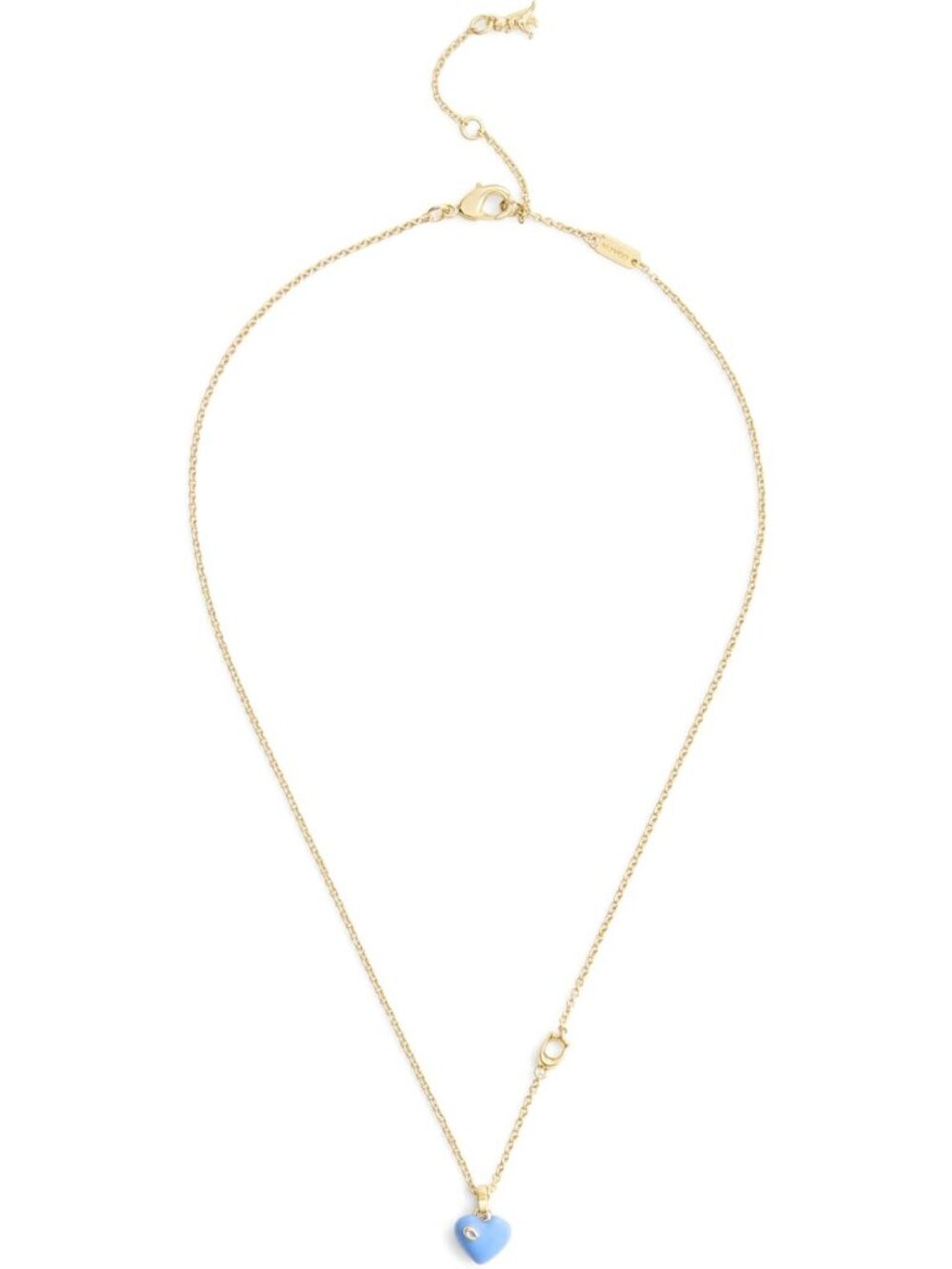 Chic Women's Enamel Heart Pendant Necklace | Signature C Design, Stylish Jewelry